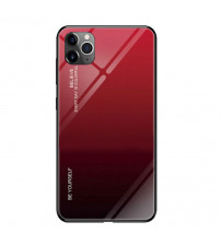 Husa iPhone 11 Pro Max Gradient Glass, Red-Black
