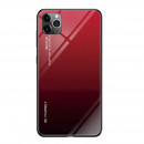 Husa iPhone 12 / 12 Pro Gradient Glass, Red-Black