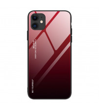 Husa iPhone 12 mini Gradient Glass, Red-Black