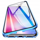 Husa iPhone 13 Pro Max Magnetic 360 (fata+spate sticla), Sky Blue