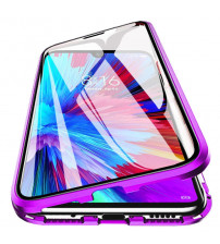 Husa iPhone 14 Magnetic 360 (fata+spate sticla), Purple