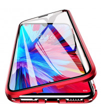 Husa iPhone 14 Plus Magnetic 360 (fata+spate sticla), Red