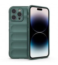 Husa iPhone 14 Pro Antisoc, Straturi multiple, Dark Green