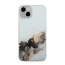 Husa iPhone 15 din silicon moale, Marble Abstract