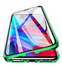 Husa iPhone 15 Plus Magnetic 360 (fata+spate sticla), Green