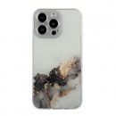 Husa iPhone 15 Pro Max din silicon moale, Marble Abstract