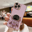 Husa iPhone 15 Pro Max Slim TPU, Astronaut Stand, Pink