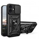 Husa iPhone 17 Antisoc, Protectie camera, Inel, Black Husa iPhone 17 Antisoc, Protectie camera, Inel, Black