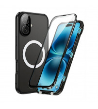 Husa iPhone 17 MagSafe 360 (fata+spate sticla), Black