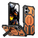 Husa iPhone 17, Premium Antisoc, Stand Magnetic, Orange Husa iPhone 17, Premium Antisoc, Stand Magnetic, Orange