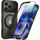 Husa iPhone 17 Pro MagSafe 360 (fata+spate sticla), Black Husa iPhone 17 Pro MagSafe 360 (fata+spate sticla), Black