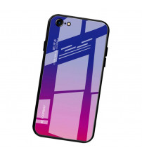 Husa iPhone XS Gradient Glass, Blue-Purple