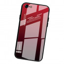 Husa iPhone 7 Gradient Glass, Red-Black