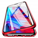 Husa iPhone X Magnetic 360 (fata+spate sticla), Red