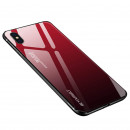 Husa iPhone XS Gradient Glass, Red-Black