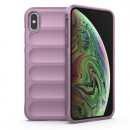 Husa iPhone XS Antisoc, Straturi multiple, Purple