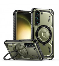 Husa Magsafe Antisoc Samsung Galaxy S22, Armor, Army Green