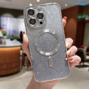 Husa Magsafe iPhone 11 Pro, Silver Glitter
