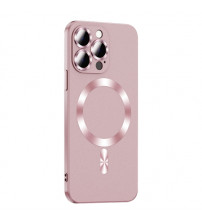 Husa Magsafe iPhone 12 Pro Max TPU, Protectie camera, Gold Pink