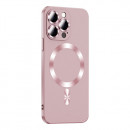 Husa Magsafe iPhone 12 Pro TPU, Protectie camera, Gold Pink
