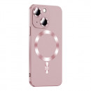 Husa Magsafe iPhone 13 TPU, Protectie camera, Gold Pink