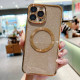 Husa Magsafe iPhone 15 Plus, Gold Glitter