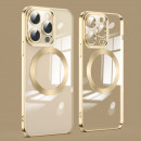 Husa Magsafe iPhone 15 Pro Max, Transparent Gold