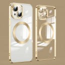 Husa Magsafe iPhone 15, Transparent Gold