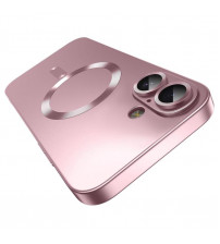 Husa Magsafe iPhone 16 Plus TPU, Protectie camera, Gold Pink