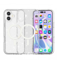 Husa Magsafe iPhone 17, Luxury Glitter, TPU Transparent