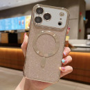Husa Magsafe iPhone 17 Pro, Gold Glitter Husa Magsafe iPhone 17 Pro, Gold Glitter