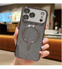 Husa Magsafe iPhone 17 Pro Max, Black Glitter