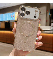 Husa Magsafe iPhone 17 Pro Max, Gold Glitter