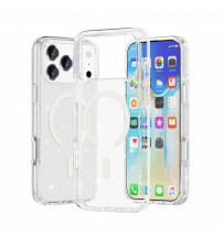 Husa Magsafe iPhone 17 Pro Max, Luxury Glitter, TPU Transparent
