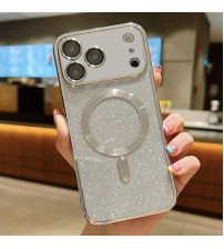 Husa Magsafe iPhone 17 Pro, Silver Glitter