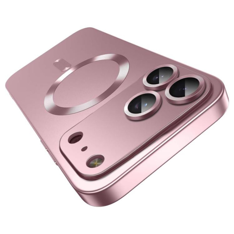 Husa Magsafe iPhone 17 Pro TPU, Protectie camera, Gold Pink