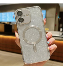 Husa Magsafe iPhone 17, Silver Glitter