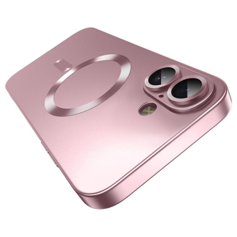 Husa Magsafe iPhone 17 TPU, Protectie camera, Gold Pink