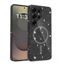 Husa Magsafe Samsung Galaxy S26 Ultra, Luxury Glitter, TPU Black