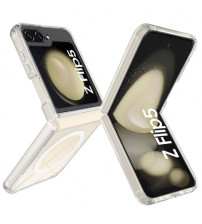 Husa Magsafe Samsung Galaxy Z Flip5 PC+TPU, Transparenta