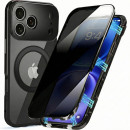 Husa Privacy iPhone 17 Pro MagSafe 360 (fata+spate sticla), Black Husa Privacy iPhone 17 Pro MagSafe 360 (fata+spate sticla), Black