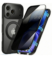Husa Privacy iPhone 17 Pro MagSafe 360 (fata+spate sticla), Black