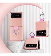 Husa rigida Samsung Galaxy Z Flip4, Inel, Rose Gold