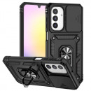 Husa Samsung Galaxy A26 Antisoc, Protectie camera, Inel, Black
