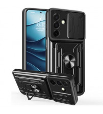 Husa Samsung Galaxy A26, Protectie camera, Inel, Slot Card, Black