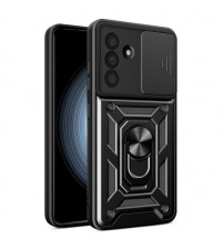 Husa Samsung Galaxy A36 Antisoc, Protectie camera, Inel, Black