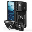 Husa Samsung Galaxy A36, Protectie camera, Inel, Slot Card, Black