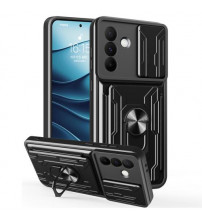Husa Samsung Galaxy A36, Protectie camera, Inel, Slot Card, Black