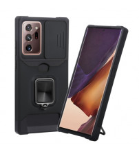 Husa Samsung Galaxy Note 20 Ultra, Protectie camera, Slot Card, Black