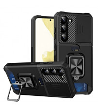 Husa Samsung Galaxy S23, Protectie camera, Slot Card, Black